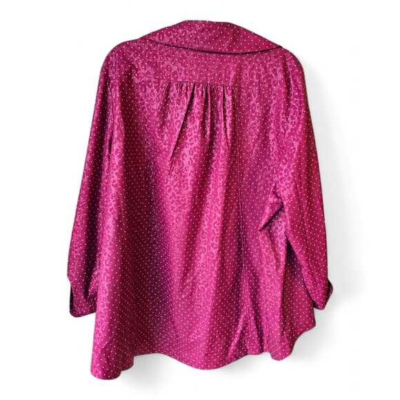 NWT Chico's Zenergy Cherry Red Jacket Size 4 20 22 Polka Dot Animal Print Anarok - Picture 8 of 12